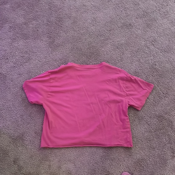 Got it from target , worn only twice! Cropped pink shirt with “Malibu” on it - Picture 2 of 3